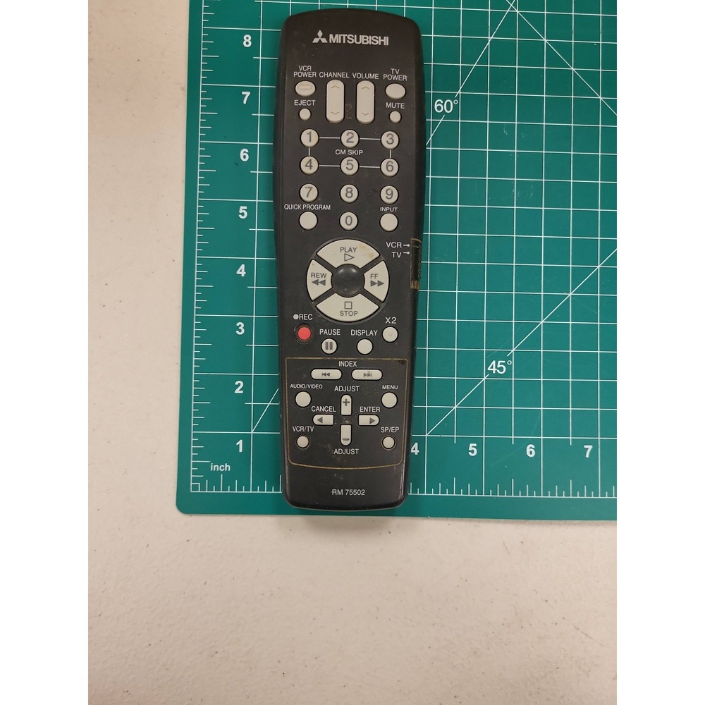 Mitsubishi TV VCR Remote Control RM75502 Television Video Player Controller‎